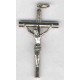 Croix métal blanc Christ